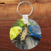 Wellensittiche (Melopsittacus undulatus) Schlüsselanhänger (Vorderseite)