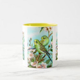 Wellensittiche Zweifarbige Tasse