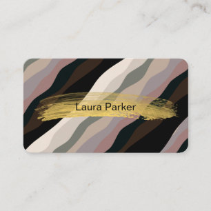 Wellenstreifen Elegantes Modernes Kurven Geschäfts Visitenkarte