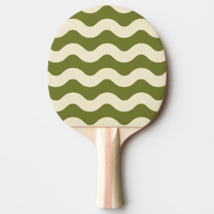 Wellenstreifen Süße Olive Farbe Tischtennis Schläger