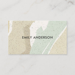 WELLENSUBTLE AQUA GRAY MODERN ABSTRAKTE KUNSTWELLE VISITENKARTE