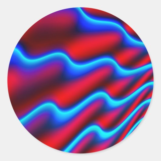 Wellenverlaufskurve Runder Aufkleber (Vorderseite)
