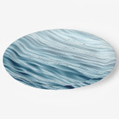 Wellenwasser Pappteller (Schrägansicht)