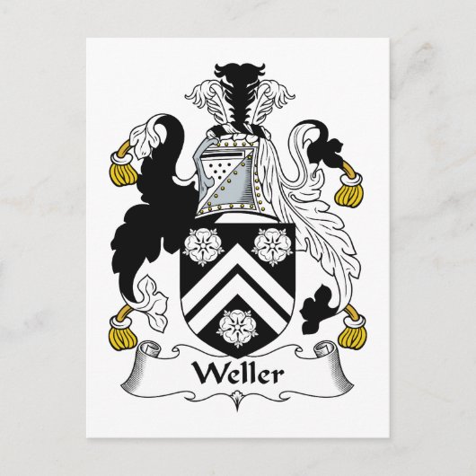 Weller Familienwappen Postkarte (Vorderseite)