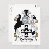 Wellesley Familienwappen Postkarte (Vorne/Hinten)