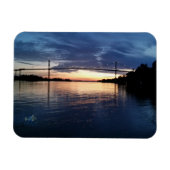 Wellesley Island Bridge Sunset Magnet (Horizontal)