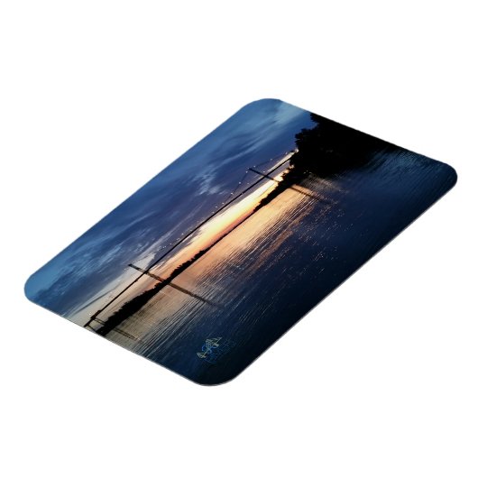 Wellesley Island Bridge Sunset Magnet (Linke Seite)