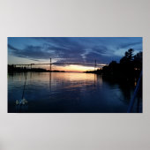 Wellesley Island Bridge Sunset Poster (Vorne)