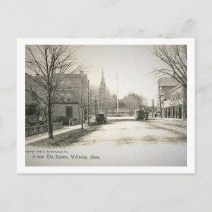 Wellesley, Massachusetts, Der Platz, Vintag Postkarte