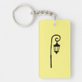 Wellesley Uni Lamppost Schlüsselanhänger - Gelbe K (Vorderseite)