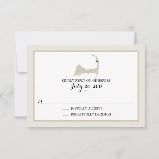 Wellfleet Cape Cod | HochzeitsrSVP RSVP Karte (Vorderseite)