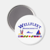 Wellfleet MA Signalflags Magnet (Vorderseite/Rückseite)