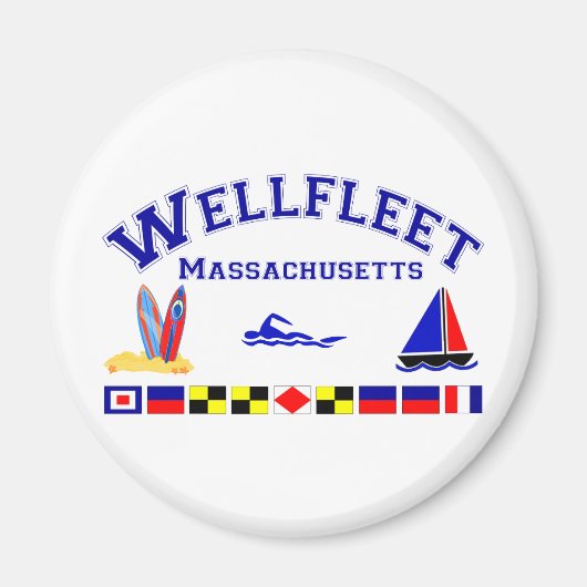 Wellfleet MA Signalflags Magnet (Vorne)