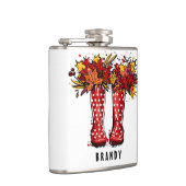 Wellie Red Boots Individuelle Name | Hüftkolben Flachmann (Rechts)