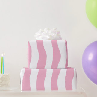 Wellig gestreifter Trend in Rosa Geschenkpapier