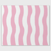 Wellig gestreifter Trend in Rosa Geschenkpapier (Flach)