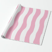 Wellig gestreifter Trend in Rosa Geschenkpapier (Ungerollt)