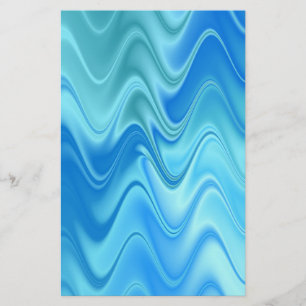 Wellige blaue Abstraktion Briefpapier