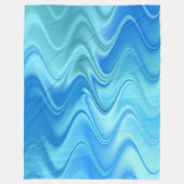 Wellige blaue Abstraktion Fleecedecke (Vorderseite)