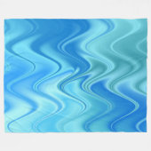 Wellige blaue Abstraktion Fleecedecke (Vorderseite (Horizontal))
