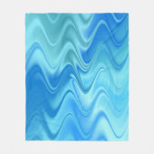 Wellige Blaue Abstraktion Fleecedecke (Vorderseite)