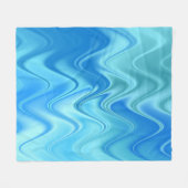 Wellige Blaue Abstraktion Fleecedecke (Vorderseite (Horizontal))