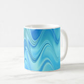 Wellige blaue Abstraktion Kaffeetasse (VorderseiteRechts)