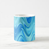 Wellige blaue Abstraktion Kaffeetasse (Mittel)