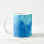 Wellige blaue Abstraktion Kaffeetasse (Links)