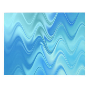 Wellige blaue Abstraktion Notizblock