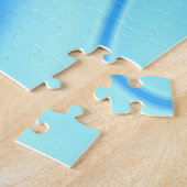 Wellige blaue Abstraktion Puzzle (Seite)