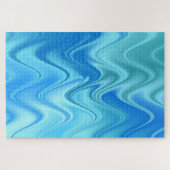 Wellige blaue Abstraktion Puzzle (Horizontal)