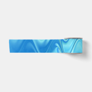 Wellige Blaue Abstraktion Satinband
