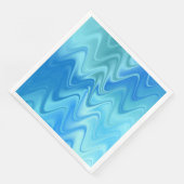 Wellige Blaue Abstraktion Serviette (Ecke)