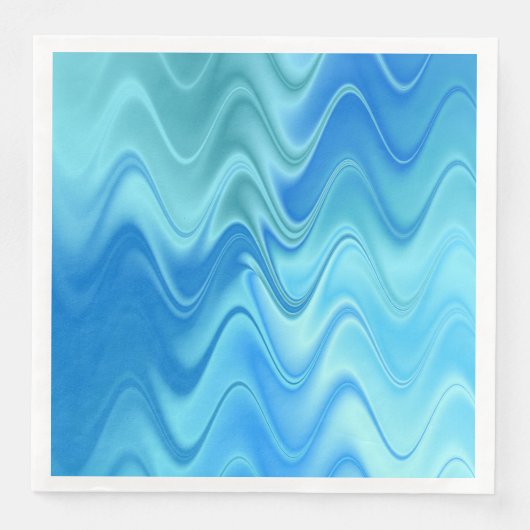 Wellige Blaue Abstraktion Serviette (Vorderseite)