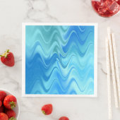 Wellige Blaue Abstraktion Serviette (Beispiel)