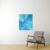 Wellige blaue Abstraktion Wandteppich (Beispiel)
