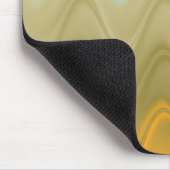 Wellige Blaue Grüne Orange Abstrakt Mousepad (Ecke)