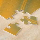 Wellige Blaue Grüne Orange Abstrakt Puzzle (Seite)