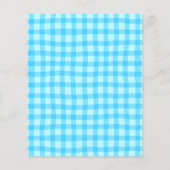 Wellige blaue Sommer-Gingham-Kühn 21. Geburtstag Flyer (Hinten)