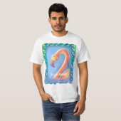 Wellige Flamingo T-Shirt (Vorne ganz)