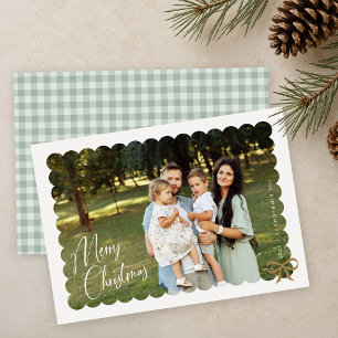 Wellige Fotografie mit Schleife Frohe Weihnachten