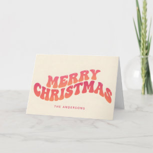 Wellige groovige Schrift Frohe Weihnachten