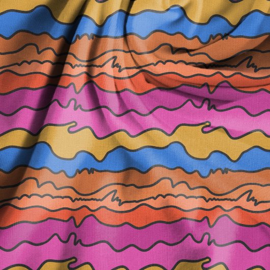Wellige horizontale abstrakte erdige Farben Stoff