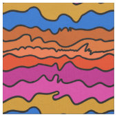 Wellige horizontale abstrakte erdige Farben Stoff (Nahaufnahme)