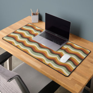 Wellige horizontale Streifen - Groovy 70er-Flow Schreibtischunterlage