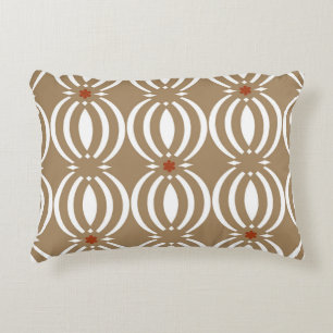 Wellige Linien im geometrischen Vintage-Design Dekokissen