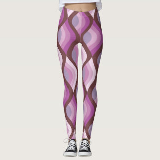 Wellige Ombre Lila All-Over-Print Leggings