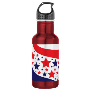 Wellige patriotische Abstraktion Edelstahlflasche