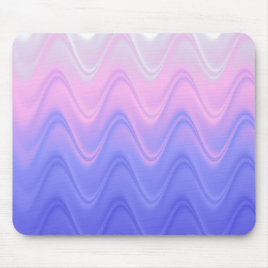 Wellige Rosa Lila Abstrakt Mousepad (Vorne)